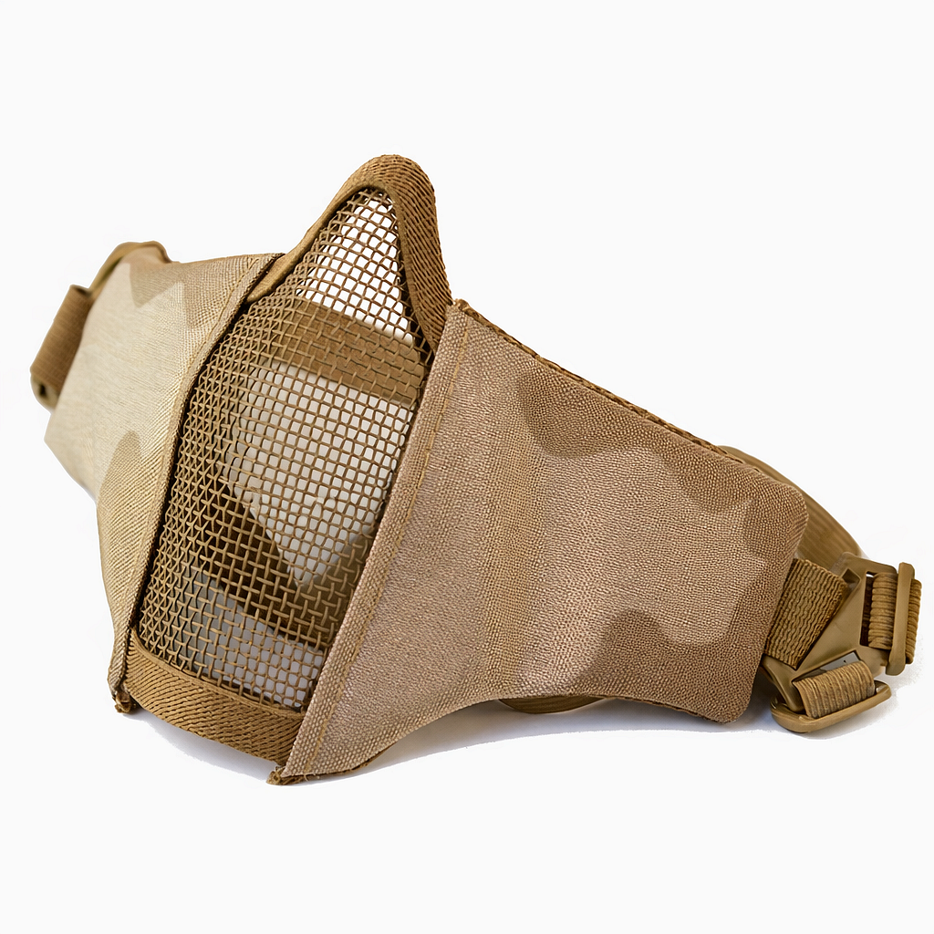 Тактическа метална маска за лице с мрежа - протектор за уста