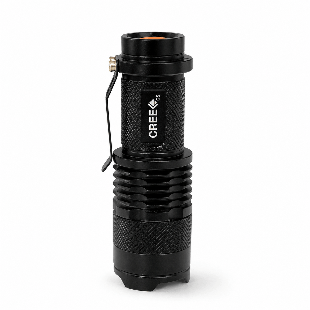 Мини фенер Black Airsoft CREE с презареждаща батерия и зарядно