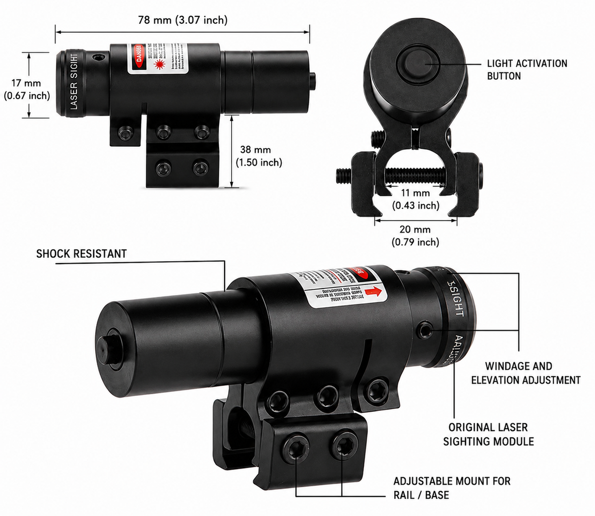 Лазерен прицелTargetBeam Red Dot Laser Sight