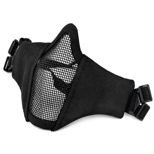 Тактическа метална маска за лице с мрежа - протектор за уста