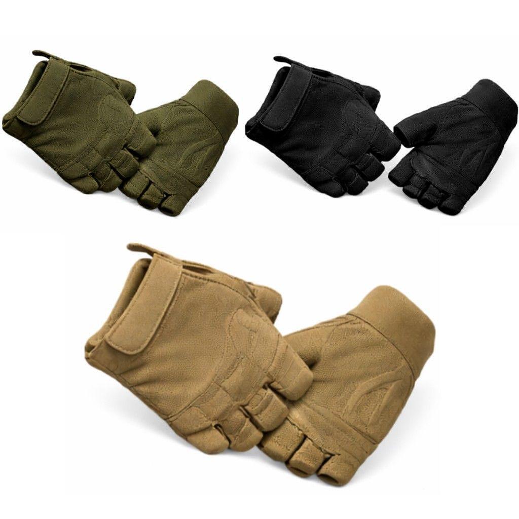 Тактически ръкавици без пръсти с подсилена защита